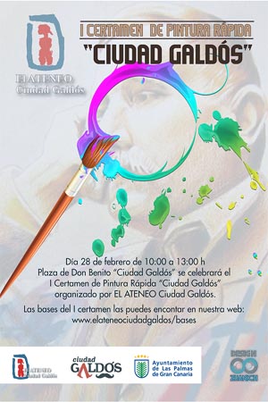 I Certamen de Pintura Rápida Ciudad Galdós, de las Palmas de Gran Canarias sábado 28 de febrero de 2015