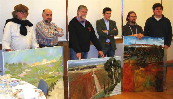 De izquierda a derecha: Luís González (2º premio), Taquio Uzqueda (jurado), Juan José Altuna (1er premio), Jokin Lorca (jurado), Juan Berrozpe (3er premio) y Carlos Puig (jurado)