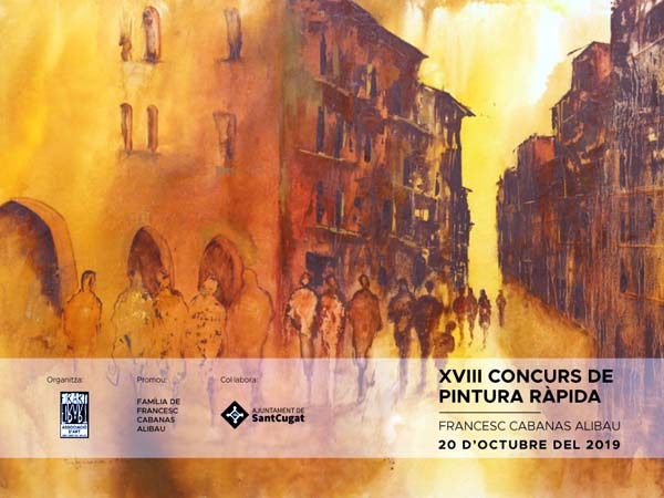 Pulsa para ampliar Cartel del XVIII Concurso de Pintura Rápida Francisco Cabanas Alibau