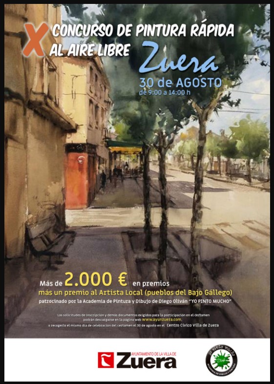 X Concurso de Pintura Rápida al Aire Libre de las Fiestas de San Licer de Zuera