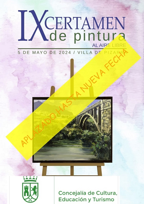 APLAZADO HASTA NUEVA FECHA el Certamen de Pintura al aire libre Villa de Pizarra - Málaga