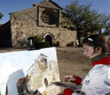 Pintando la Ermita de Alarcos
