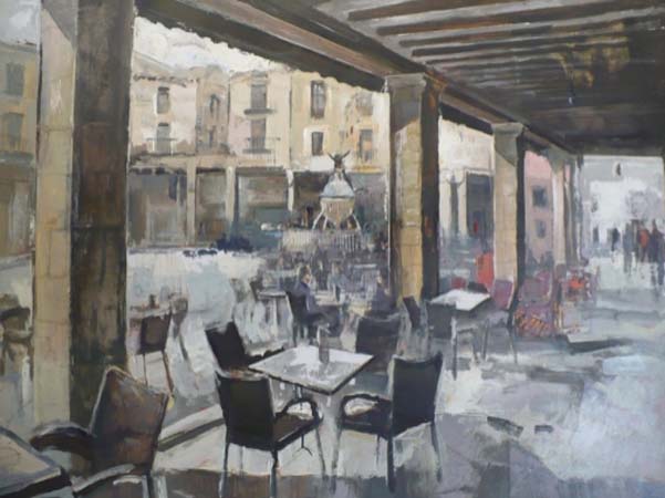 El pintor de Manresa, Ernest Descals Pujol, con la obra 'Plaza Mayor' ha sido el ganador