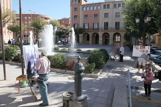 Este año los pintores podían elegir entre las céntricas plazas del Ayuntamiento