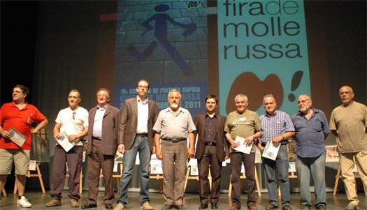 Marc Solsona, alcalde de Mollerussa y Presidente de Fira de Mollerussa; Poldo Segarra, director de Fira de Mollerussa, y Jaume Segura, concejal y vicepresidente de Fira de Mollerussa. 