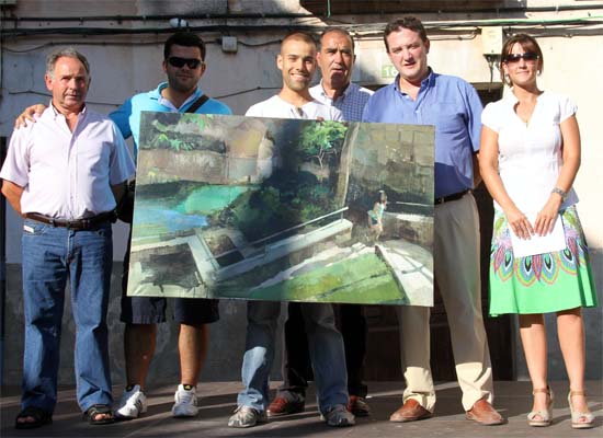 Entrega del 1º premio. El jurado ha estado compuesto por los pintores Antonio Mollá, Francisco Javier Zorrilla, Mercedes Torres y Javier Bodega