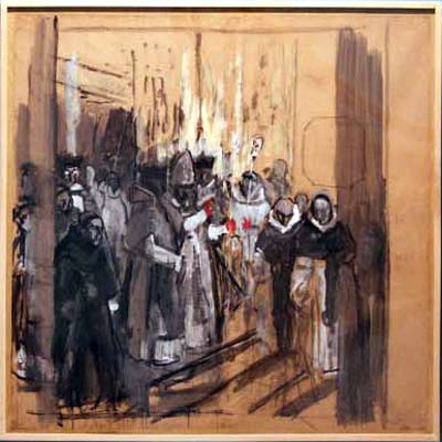 Boceto de obra menor en la muestra =Sorolla íntimo. Bocetos de Visión de España=