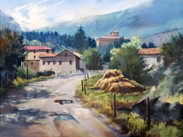 1º premio en la 8ª edición del Certamen de pintura rápida de Olazti/Olazagutía (Navarra) Félix Flamarique