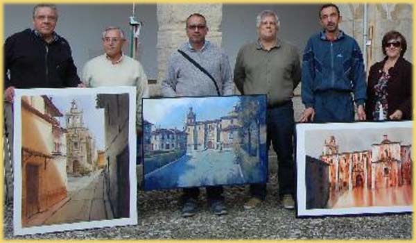 En el centro 1º premio  Behsad Arjomani Nejad, a su derecha el 2º premio Fortunato Martín y a su izquierda Miguel Ángel Rodríguez 3º premio