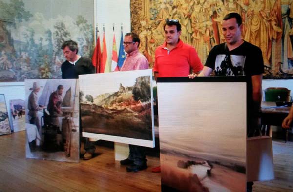 De izquierda a derecha: 2º premio Diego Benéitez - 1º premio Raúl Sánchez Muñoz - 3º  premio Raúl Gil