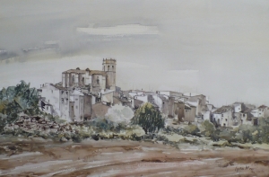 Premio Acuarela del Patronato de Cultura (300 euros), para José López Moreno por la obra Vista de la iglesia.