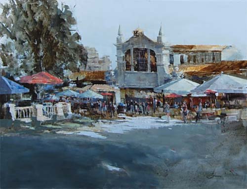 Julio Gómez Mena Primer Premio en el Concurso Internacional de Pintura Rápida Rincones del Recinto Ferial