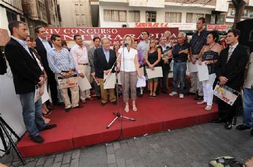 Entrega de los premios del Concurso de Pintura Rápida al Aire Libre, ciudad de las Palmas de Gran Canaria