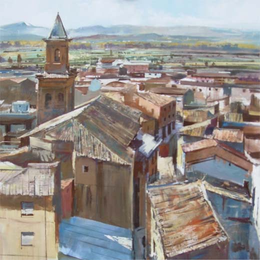 José Ignacio Amilivia: Vista del casco viejo desde el sendero de la peña