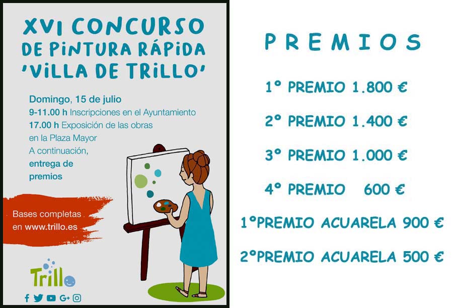 Premios del XVI Concurso de Pintura Rápida,Villa de Trillo