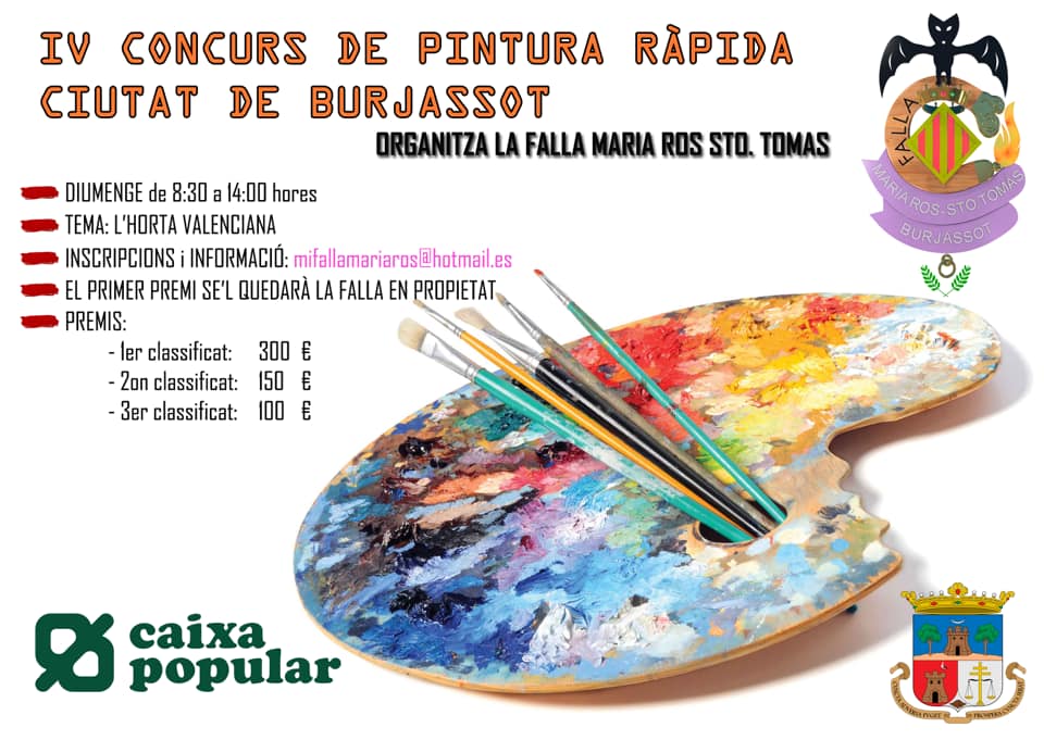 Cartel de la IV edición del Concurso de Pintura Rápida. 