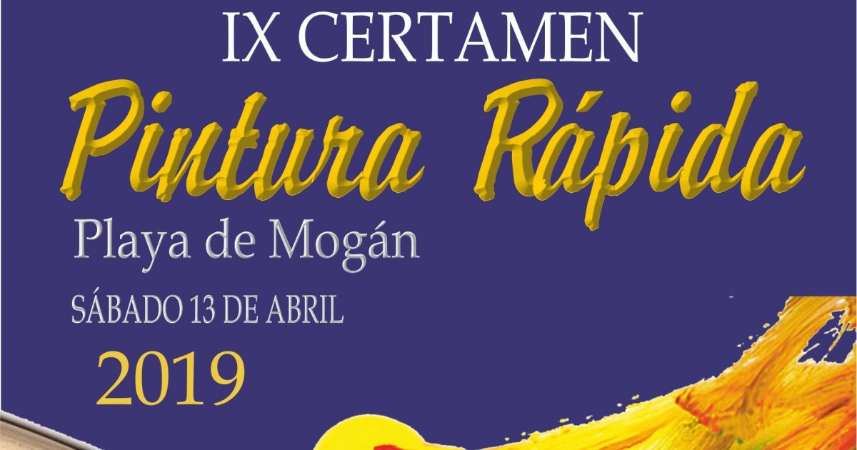 CARTEL del IX Certamen de Pintura Rápida de Playa de Mogán