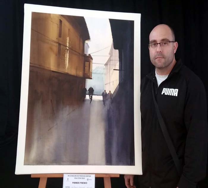 Pulsa para ampliar Antonio Caballero Molina con su obra premiada