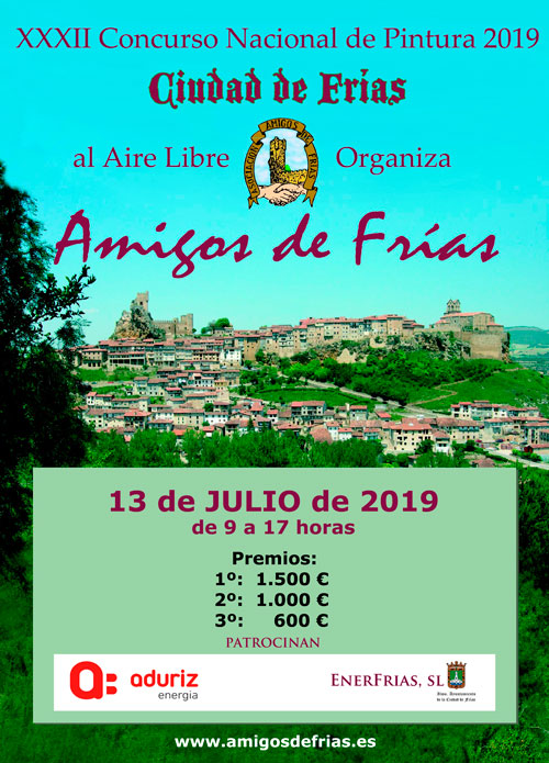 Pulsa para ampliar XXXII CONCURSO NACIONAL DE PINTURA “CIUDAD DE FRÍAS” 2019-BURGOS