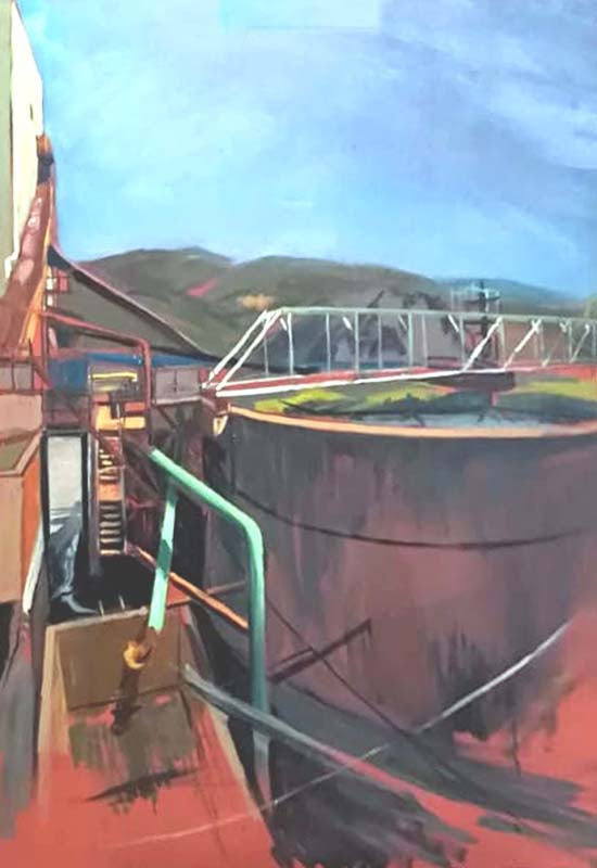 Manuel Diaz Meré 1º premio del III Certamen Nacional de Pintura Rápida Tierras Mineras de Castilla y León