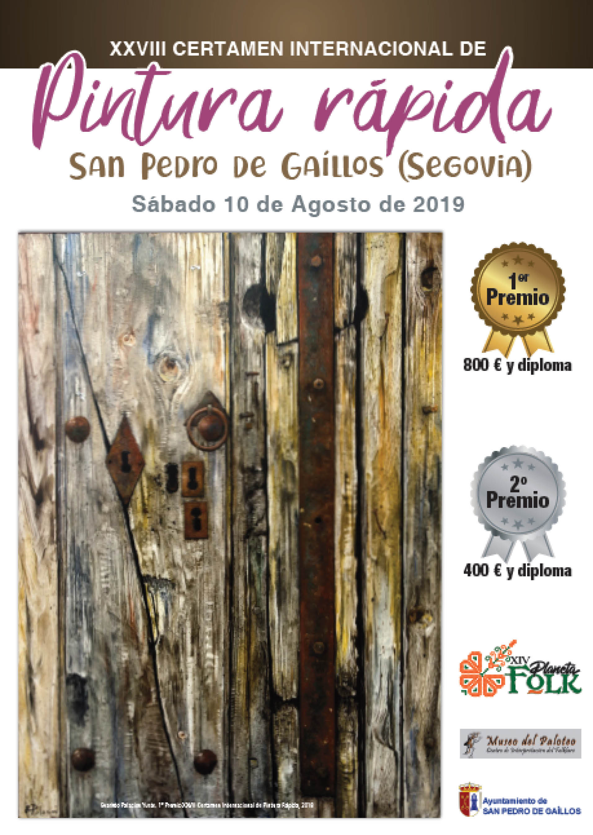 Cartel del XXVIII CERTAMEN DE PINTURA RÁPIDA DE PEDRO DE GAÍLLOS -- SEGOVIA 