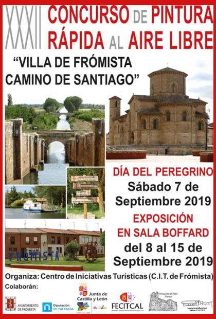 CARTEL del XXXII Concurso Nacional de Pintura Rápida al Aire Libre Villa de Fromista Camino de Santiago