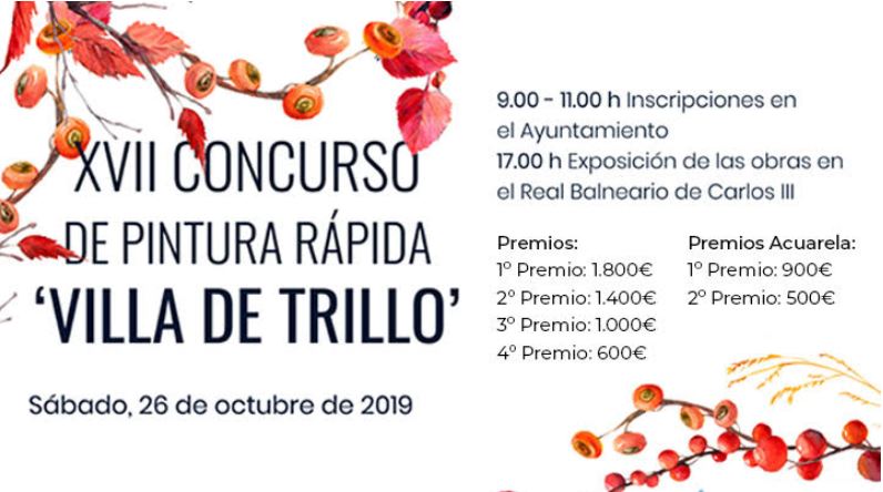 Cartel del XVII CONCURSO DE PINTURA RÁPIDA VILLA DE TRILLO