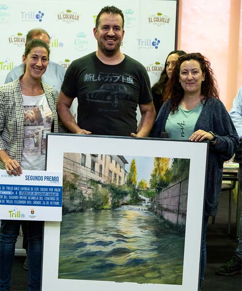 Entrega del Segundo Premio de acuarela a Pablo Rubén López Sanz