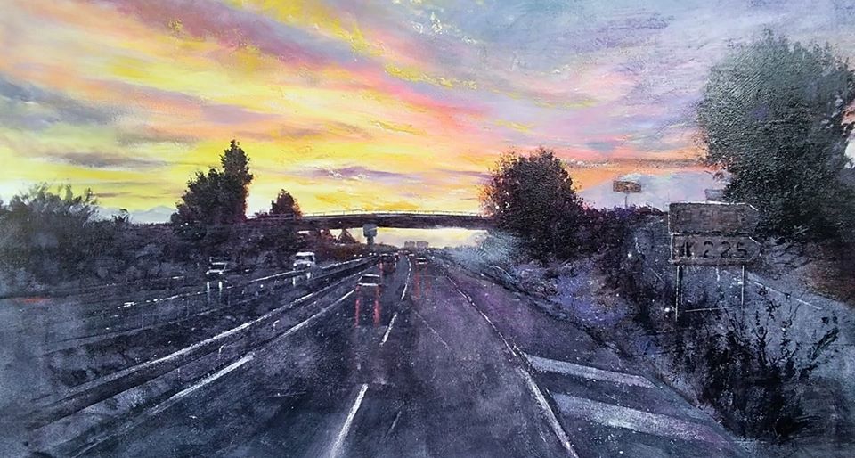 Pulsa para ampliar Amanece A92 135 x 85 mixta/tabla. (Colección Privada)