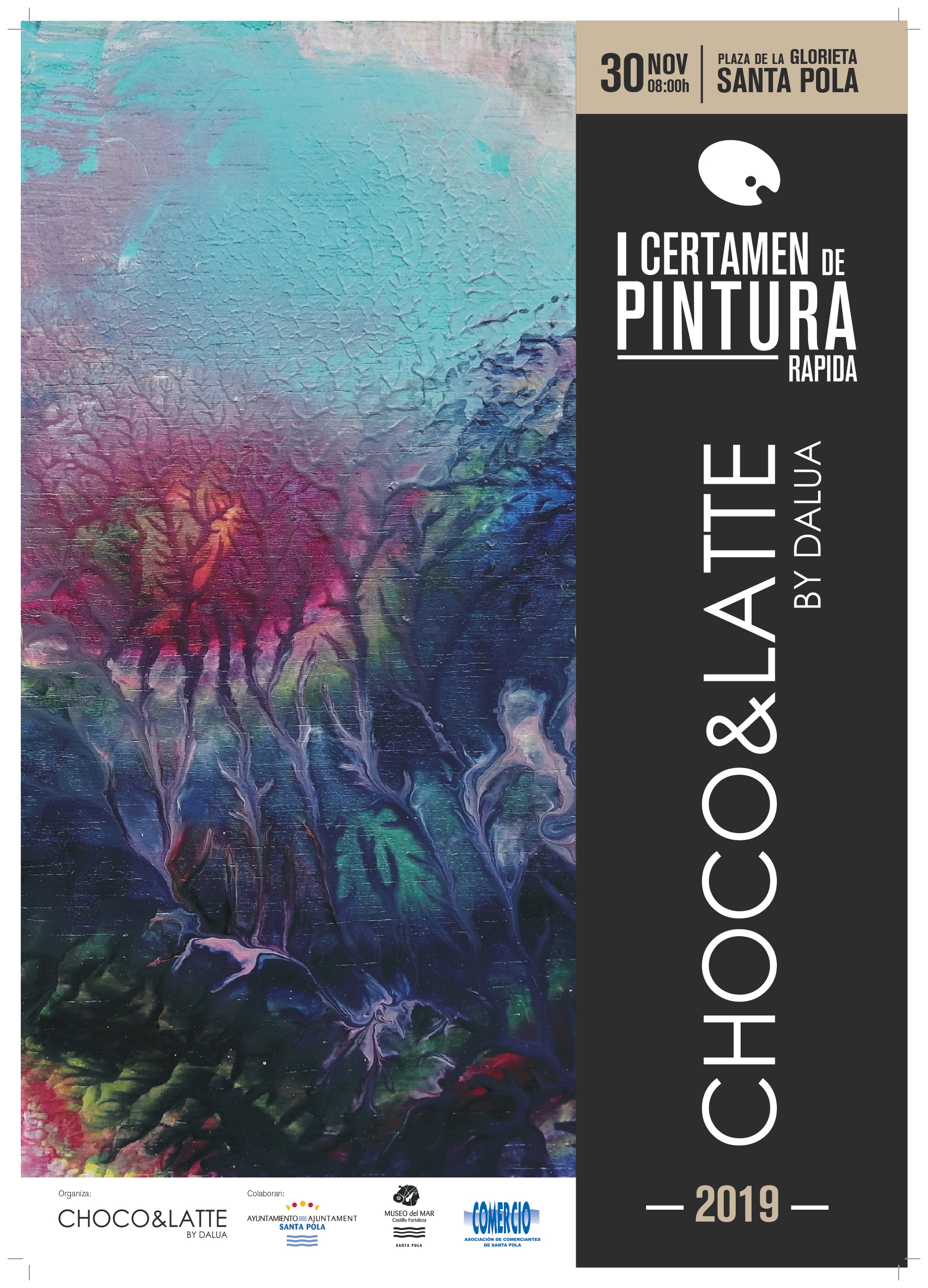 Pulsa para ampliar Cartel del I Certamen de Pintura Rápida del Puerto de Santa Pola