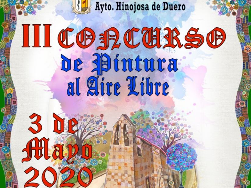 CARTEL del Certamen de Pintura al Aire Libre de Hinojosa de Duero-Salamanca