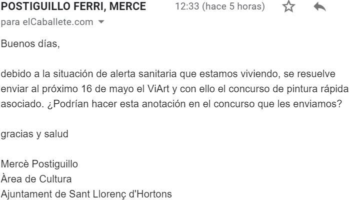 Debido a la situación de alerta sanitaria que estamos viviendo....