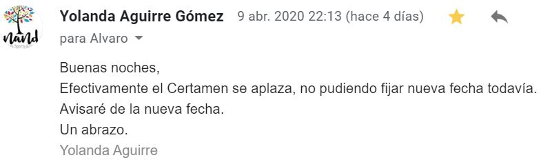 Email de Yolanda Aguirre Gómez infoanandaturismo@gmail.com