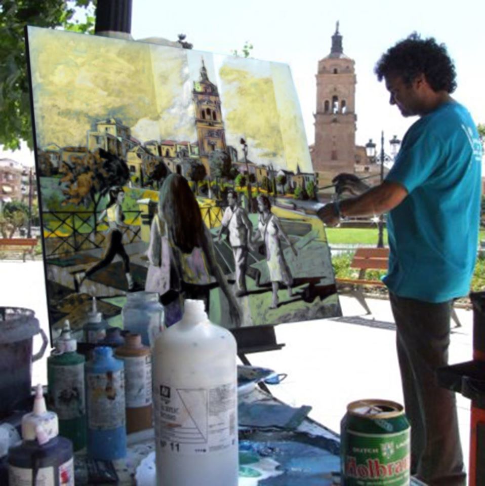Javier Lorente ha participado, con numerosos premios en cerca de un centenar de concursos de pintura rápida al aire libre