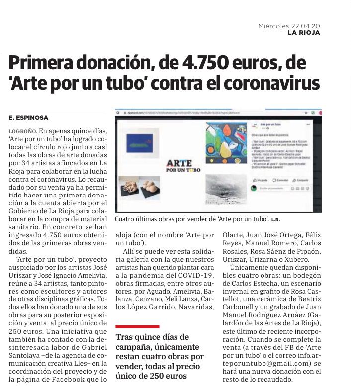 El proyecto Arte por un Tubo en la prensa