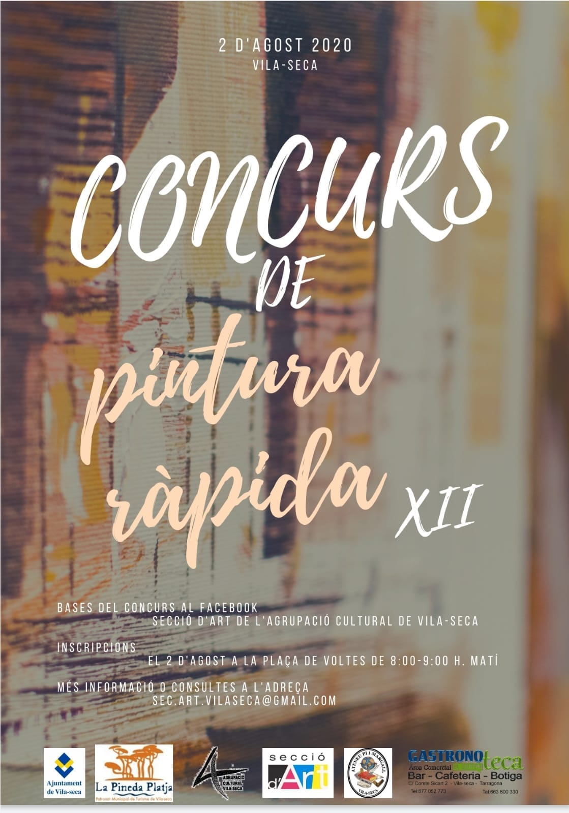 Cartel del XII CONCURSO DE PINTURA RÁPIDA DE VILA-SECA
