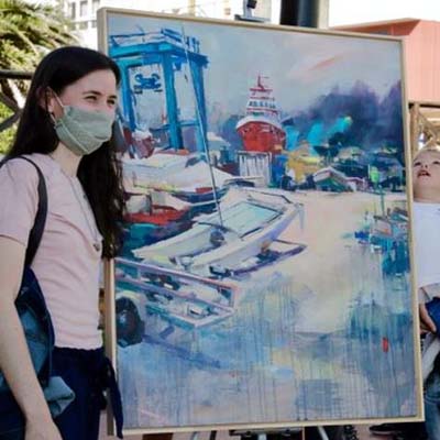 Primer premio Isabell Seidel con Carro del muelle viejo