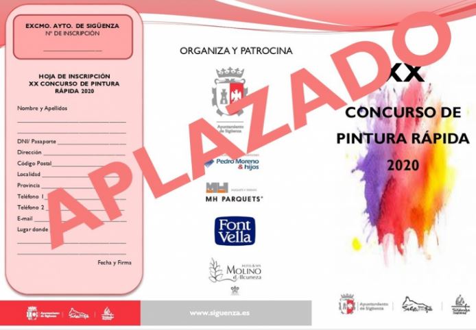 Aplazada la XX Edición del Concurso de Pintura Rápida de Sigüenza