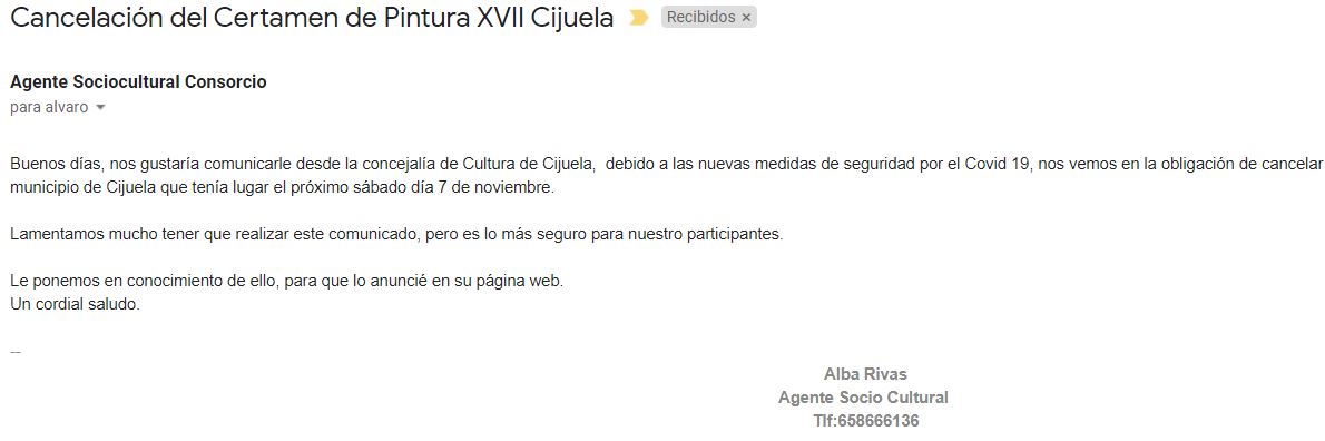 EMAIL de Alba Rivas Agente Sociocultural Consorcio  asc2020c@gmail.com