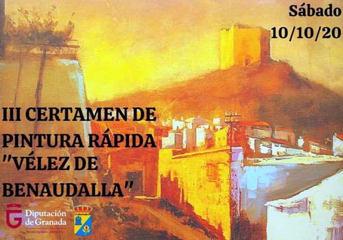 Cartel del III Certamen de Pintura Rápida de Vélez de Banaudalla