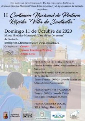 Cartel del II Certamen Nacional de Pintura Rápida Villa de Santaella