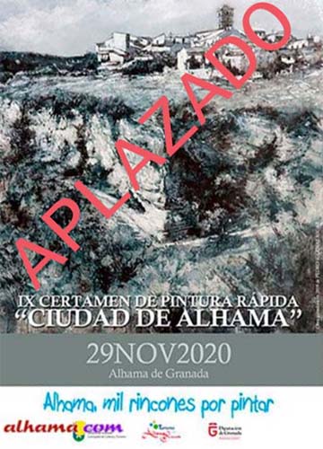 APLAZADO el IX CERTAMEN PINTURA RAPIDA CIUDAD DE ALHAMA