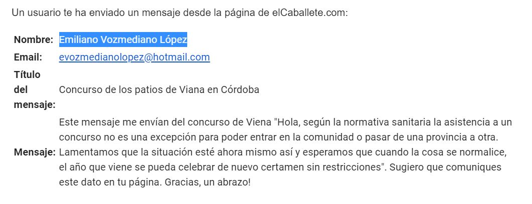 Correo electrónico de Emiliano Vozmediano López