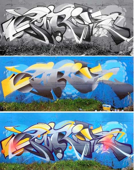 Pulsa para ampliar ZURIK (Bogotá, Colombia) Barcelona. Antes y después. Pieza rápida al lado de @santiagojaen_chan @brebarcelona @rize_afn @ hemone74
