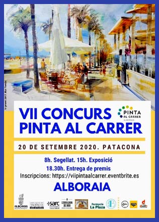 Sábado 10 de julio de 2021 VIII Concurso de Pintura al Aire Libre de Alboraya =PINTA AL CARRER= 