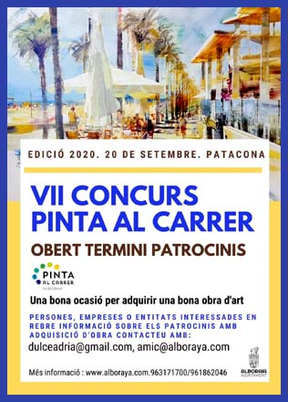 Pulsa para ampliar CARTEL del 2020 VII CONCURSO =PINTA AL CARRER=