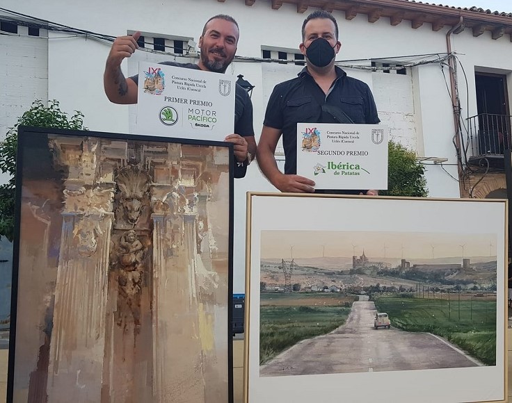 Cristóbal León primer premio con Pablo Rubén López Sanz segundo premio