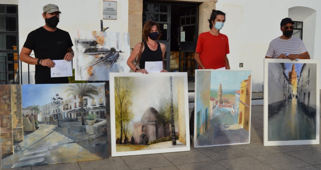 Galardonados en el XVII Concurso de pintura al Aire Libre Francisco Benavides en Jerez de los Caballeros, Badajoz