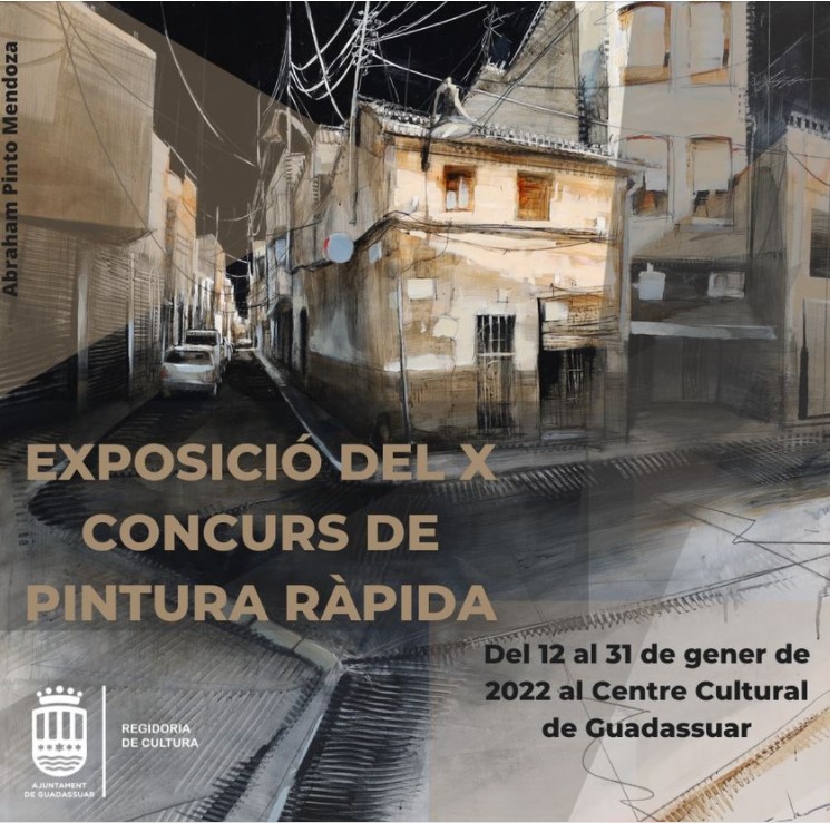La exposición de las obras premiadas en el X Concurso de Pintura al aire libre  de Guadassuar estuvo abierta hasta el 31 de enero