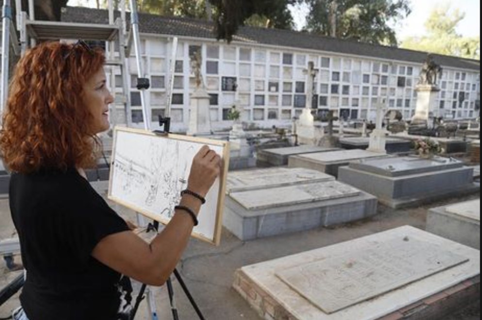 Arte ante las lapidas y los columbarios